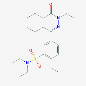 N,N,2-triethyl-5-(3-ethyl-4-oxo-3,4,5,6,7,8-hexahydrophthalazin-1-yl)benzenesulfonamide