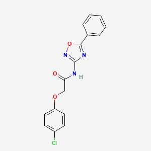 molecular formula C16H12ClN3O3 B11316115 2-(4-chlorophenoxy)-N-(5-phenyl-1,2,4-oxadiazol-3-yl)acetamide 