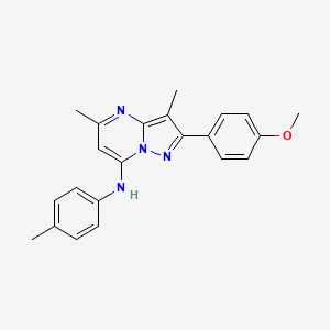 2-(4-methoxyphenyl)-3,5-dimethyl-N-(4-methylphenyl)pyrazolo[1,5-a]pyrimidin-7-amine