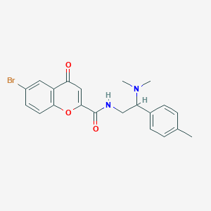 molecular formula C21H21BrN2O3 B11316129 6-bromo-N-[2-(dimethylamino)-2-(4-methylphenyl)ethyl]-4-oxo-4H-chromene-2-carboxamide 