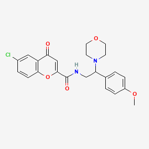 6-chloro-N-[2-(4-methoxyphenyl)-2-(morpholin-4-yl)ethyl]-4-oxo-4H-chromene-2-carboxamide