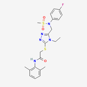 N-(2,6-dimethylphenyl)-2-[(4-ethyl-5-{[(4-fluorophenyl)(methylsulfonyl)amino]methyl}-4H-1,2,4-triazol-3-yl)sulfanyl]acetamide