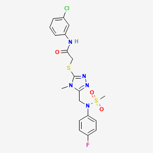 N-(3-chlorophenyl)-2-[(5-{[(4-fluorophenyl)(methylsulfonyl)amino]methyl}-4-methyl-4H-1,2,4-triazol-3-yl)sulfanyl]acetamide