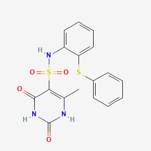 2,4-dihydroxy-6-methyl-N-[2-(phenylsulfanyl)phenyl]pyrimidine-5-sulfonamide