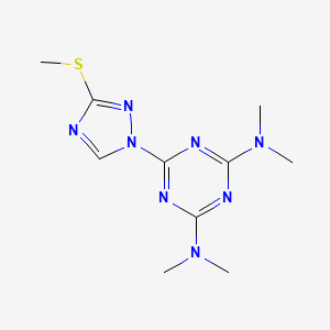 N,N,N',N'-tetramethyl-6-[3-(methylsulfanyl)-1H-1,2,4-triazol-1-yl]-1,3,5-triazine-2,4-diamine