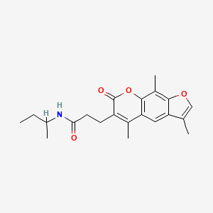 molecular formula C21H25NO4 B11316252 N-(Butan-2-YL)-3-{3,5,9-trimethyl-7-oxo-7H-furo[3,2-G]chromen-6-YL}propanamide 