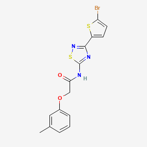 N-[3-(5-bromothiophen-2-yl)-1,2,4-thiadiazol-5-yl]-2-(3-methylphenoxy)acetamide