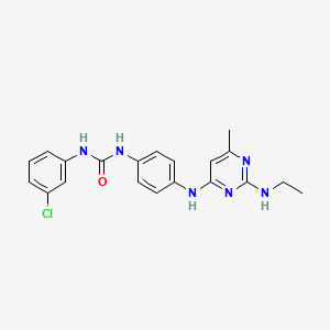 1-(3-Chlorophenyl)-3-(4-((2-(ethylamino)-6-methylpyrimidin-4-yl)amino)phenyl)urea