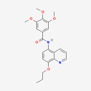 molecular formula C22H24N2O5 B11316292 3,4,5-trimethoxy-N-(8-propoxyquinolin-5-yl)benzamide 