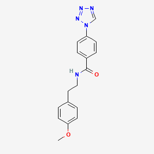 molecular formula C17H17N5O2 B11316301 N-[2-(4-methoxyphenyl)ethyl]-4-(1H-tetrazol-1-yl)benzamide 