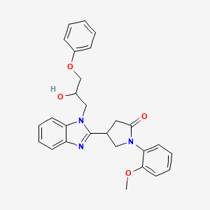 4-[1-(2-hydroxy-3-phenoxypropyl)-1H-benzimidazol-2-yl]-1-(2-methoxyphenyl)pyrrolidin-2-one