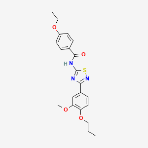 4-ethoxy-N-[3-(3-methoxy-4-propoxyphenyl)-1,2,4-thiadiazol-5-yl]benzamide