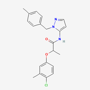 2-(4-chloro-3-methylphenoxy)-N-[1-(4-methylbenzyl)-1H-pyrazol-5-yl]propanamide