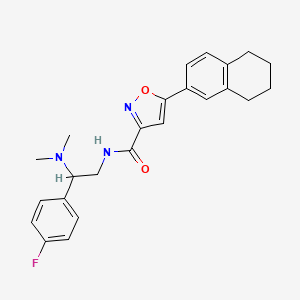 N-[2-(dimethylamino)-2-(4-fluorophenyl)ethyl]-5-(5,6,7,8-tetrahydronaphthalen-2-yl)-1,2-oxazole-3-carboxamide