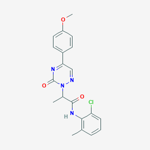 molecular formula C20H19ClN4O3 B11316342 N-(2-chloro-6-methylphenyl)-2-[5-(4-methoxyphenyl)-3-oxo-1,2,4-triazin-2(3H)-yl]propanamide 