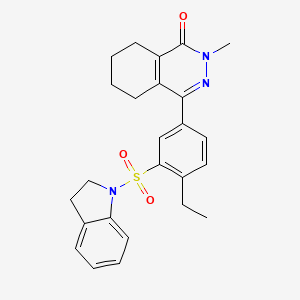 molecular formula C25H27N3O3S B11316344 4-[3-(2,3-dihydro-1H-indol-1-ylsulfonyl)-4-ethylphenyl]-2-methyl-5,6,7,8-tetrahydrophthalazin-1(2H)-one 