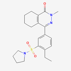 4-[4-ethyl-3-(pyrrolidin-1-ylsulfonyl)phenyl]-2-methyl-5,6,7,8-tetrahydrophthalazin-1(2H)-one