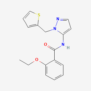 2-ethoxy-N-[1-(thiophen-2-ylmethyl)-1H-pyrazol-5-yl]benzamide