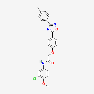 N-(3-chloro-4-methoxyphenyl)-2-{4-[3-(4-methylphenyl)-1,2,4-oxadiazol-5-yl]phenoxy}acetamide