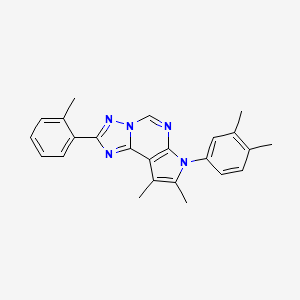 7-(3,4-dimethylphenyl)-8,9-dimethyl-2-(2-methylphenyl)-7H-pyrrolo[3,2-e][1,2,4]triazolo[1,5-c]pyrimidine