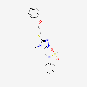 N-({4-methyl-5-[(2-phenoxyethyl)sulfanyl]-4H-1,2,4-triazol-3-yl}methyl)-N-(4-methylphenyl)methanesulfonamide