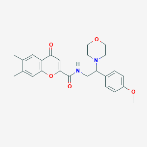 N-[2-(4-methoxyphenyl)-2-(morpholin-4-yl)ethyl]-6,7-dimethyl-4-oxo-4H-chromene-2-carboxamide