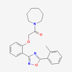 1-(Azepan-1-yl)-2-{2-[5-(2-methylphenyl)-1,2,4-oxadiazol-3-yl]phenoxy}ethanone