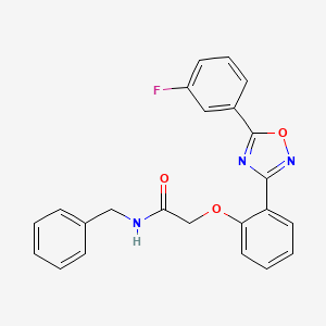 N-benzyl-2-{2-[5-(3-fluorophenyl)-1,2,4-oxadiazol-3-yl]phenoxy}acetamide