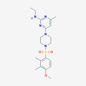 molecular formula C20H29N5O3S B11316463 N-Ethyl-4-[4-(4-methoxy-2,3-dimethylbenzenesulfonyl)piperazin-1-YL]-6-methylpyrimidin-2-amine 