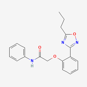 molecular formula C19H19N3O3 B11316464 N-phenyl-2-[2-(5-propyl-1,2,4-oxadiazol-3-yl)phenoxy]acetamide 