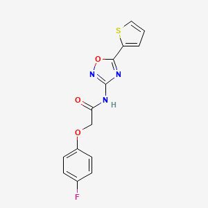 2-(4-fluorophenoxy)-N-[5-(thiophen-2-yl)-1,2,4-oxadiazol-3-yl]acetamide