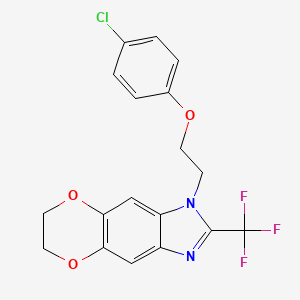 1-[2-(4-chlorophenoxy)ethyl]-2-(trifluoromethyl)-6,7-dihydro-1H-[1,4]dioxino[2,3-f]benzimidazole