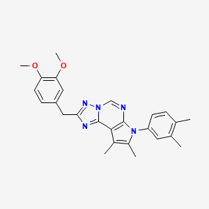 2-(3,4-dimethoxybenzyl)-7-(3,4-dimethylphenyl)-8,9-dimethyl-7H-pyrrolo[3,2-e][1,2,4]triazolo[1,5-c]pyrimidine