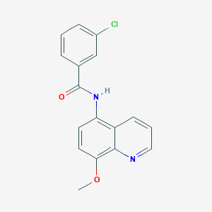 3-chloro-N-(8-methoxyquinolin-5-yl)benzamide