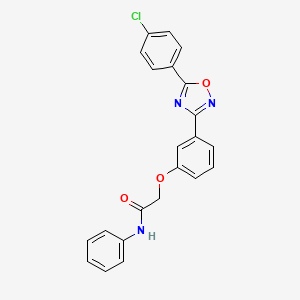 2-{3-[5-(4-chlorophenyl)-1,2,4-oxadiazol-3-yl]phenoxy}-N-phenylacetamide