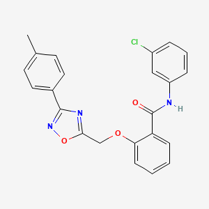 N-(3-chlorophenyl)-2-{[3-(4-methylphenyl)-1,2,4-oxadiazol-5-yl]methoxy}benzamide