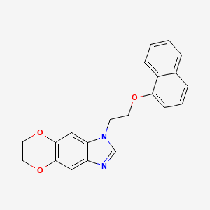 1-[2-(naphthalen-1-yloxy)ethyl]-6,7-dihydro-1H-[1,4]dioxino[2,3-f]benzimidazole