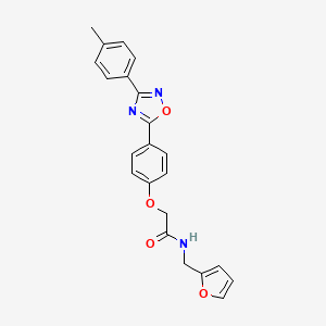 N-(furan-2-ylmethyl)-2-{4-[3-(4-methylphenyl)-1,2,4-oxadiazol-5-yl]phenoxy}acetamide