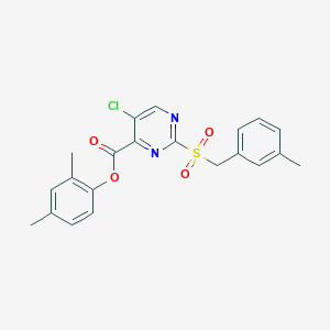 2,4-Dimethylphenyl 5-chloro-2-[(3-methylbenzyl)sulfonyl]pyrimidine-4-carboxylate