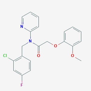 N-(2-chloro-4-fluorobenzyl)-2-(2-methoxyphenoxy)-N-(pyridin-2-yl)acetamide