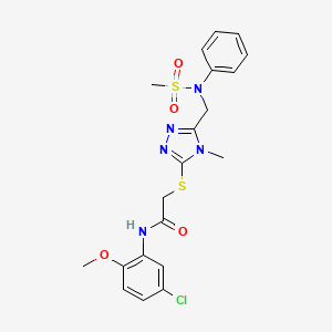 N-(5-chloro-2-methoxyphenyl)-2-[(4-methyl-5-{[(methylsulfonyl)(phenyl)amino]methyl}-4H-1,2,4-triazol-3-yl)sulfanyl]acetamide