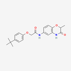 molecular formula C21H24N2O4 B11316589 2-(4-tert-butylphenoxy)-N-(2-methyl-3-oxo-3,4-dihydro-2H-1,4-benzoxazin-6-yl)acetamide 