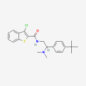 molecular formula C23H27ClN2OS B11316597 N-[2-(4-tert-butylphenyl)-2-(dimethylamino)ethyl]-3-chloro-1-benzothiophene-2-carboxamide 