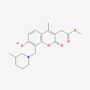 Methyl 2-[7-hydroxy-4-methyl-8-[(3-methylpiperidin-1-yl)methyl]-2-oxochromen-3-yl]acetate