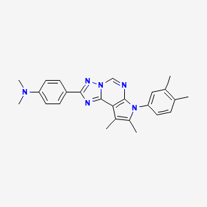 4-[7-(3,4-dimethylphenyl)-8,9-dimethyl-7H-pyrrolo[3,2-e][1,2,4]triazolo[1,5-c]pyrimidin-2-yl]-N,N-dimethylaniline