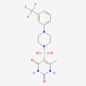 molecular formula C16H17F3N4O4S B11316639 2-hydroxy-6-methyl-5-({4-[3-(trifluoromethyl)phenyl]piperazin-1-yl}sulfonyl)pyrimidin-4(3H)-one 