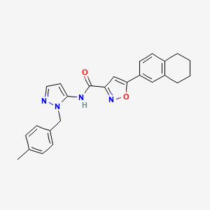 N-[1-(4-methylbenzyl)-1H-pyrazol-5-yl]-5-(5,6,7,8-tetrahydronaphthalen-2-yl)-1,2-oxazole-3-carboxamide