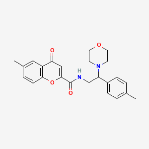 6-methyl-N-[2-(4-methylphenyl)-2-(morpholin-4-yl)ethyl]-4-oxo-4H-chromene-2-carboxamide