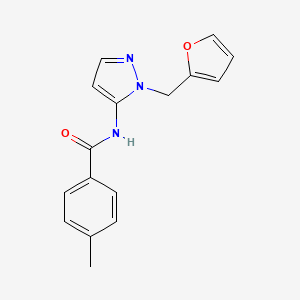 N-[1-(furan-2-ylmethyl)-1H-pyrazol-5-yl]-4-methylbenzamide