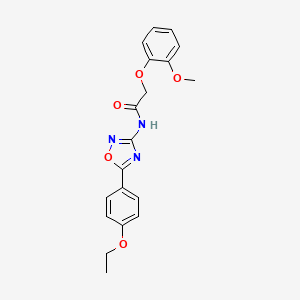 molecular formula C19H19N3O5 B11316678 N-[5-(4-ethoxyphenyl)-1,2,4-oxadiazol-3-yl]-2-(2-methoxyphenoxy)acetamide 